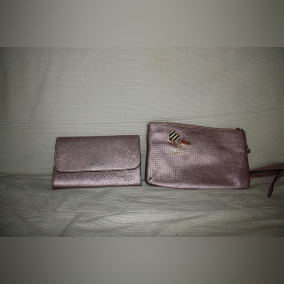 Henri Bendel Vintage Influencer 2-in-1 Pink Leather Crossbody Bag Purse Set - Picture 1 of 13
